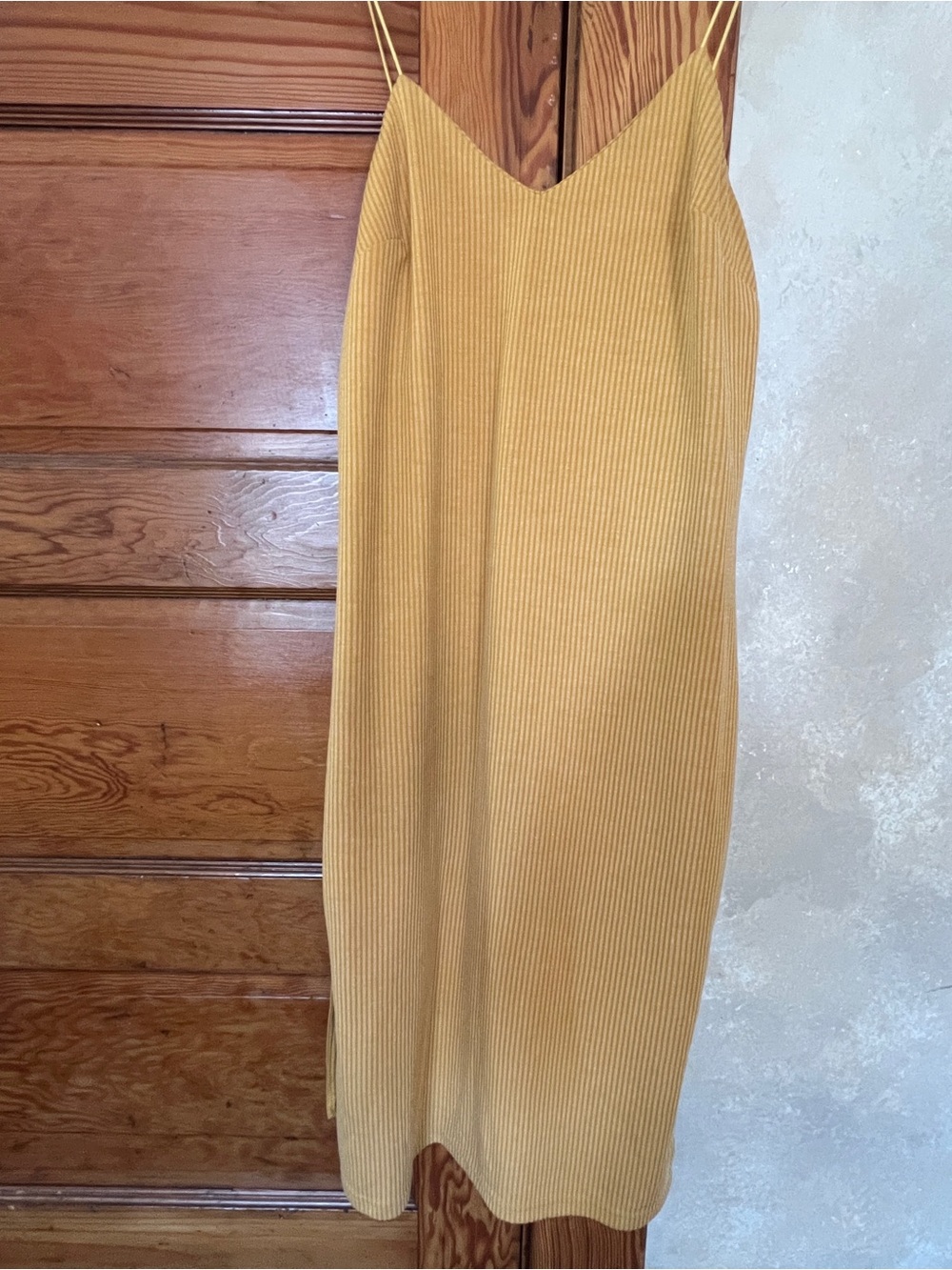 Lira Ribbed Bodycon Midi Spaghetti Strap Dress Size M Cottagecore Minimalist